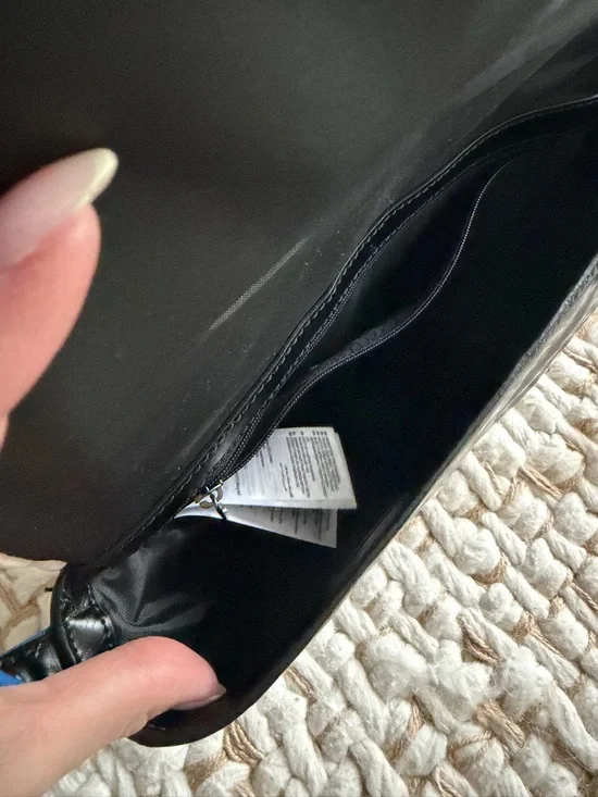 adidas Black Mini Crossbody with White Trefoil and Blue Trim - Picture 13 of 16